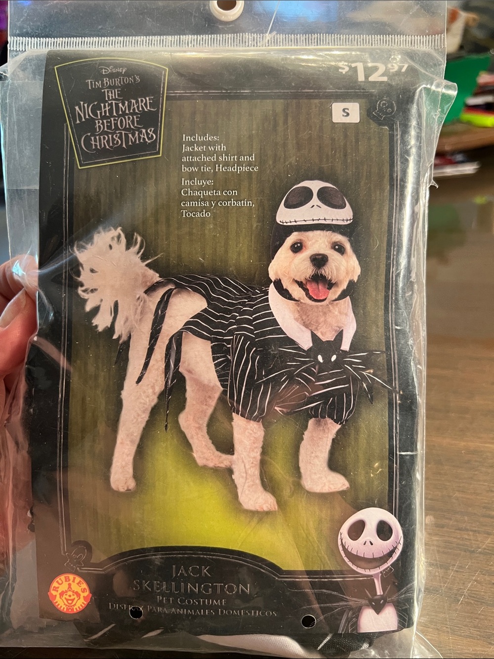 Disney Jack Skellington Pet Costume - Black & White